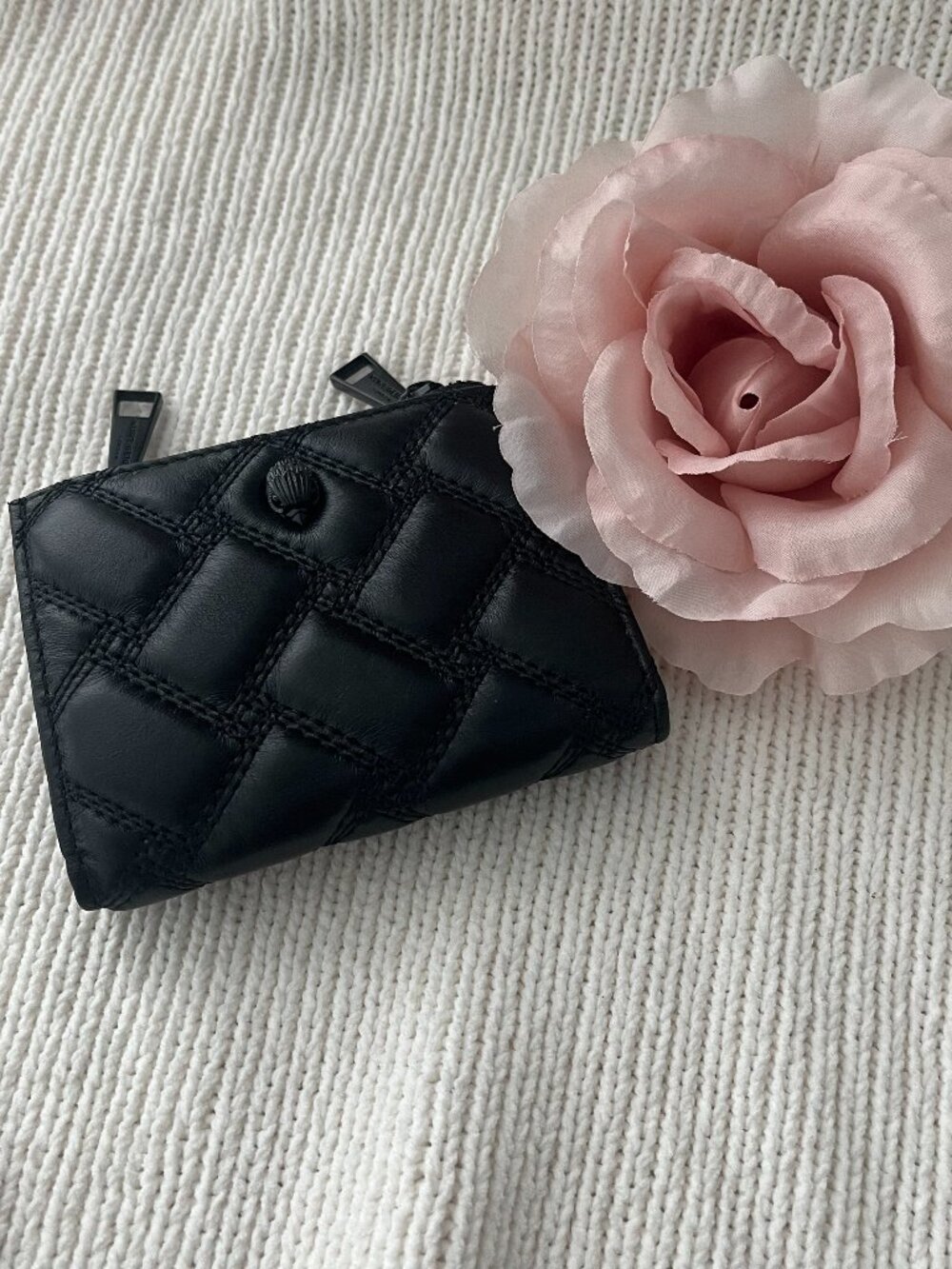 NWOT Kurt Geiger London Black Drench Mini Wallet